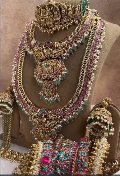 5 Design Kemp stone Necklace, Bridal Necklaces , jewellery, wedding jewellery, bridal jewellery,