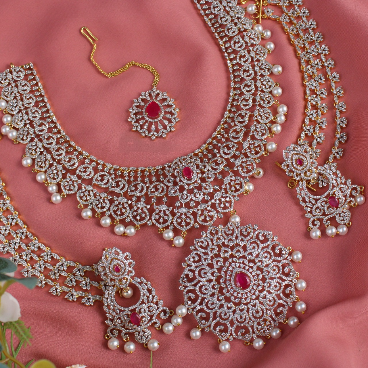 Diamond Necklace Set For Women