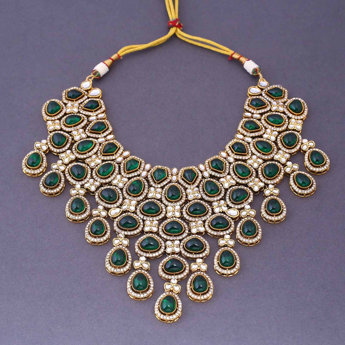 Emerald Madhura Semi-Bridal Jewellery Set