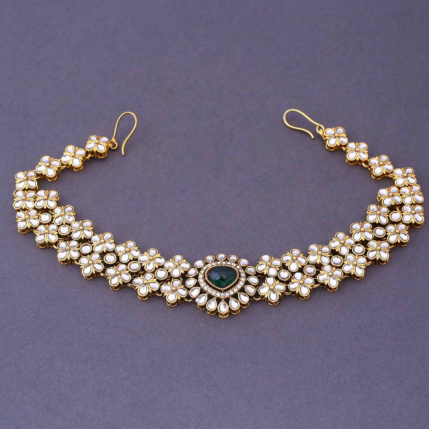 Emerald Madhura Semi-Bridal Jewellery Set