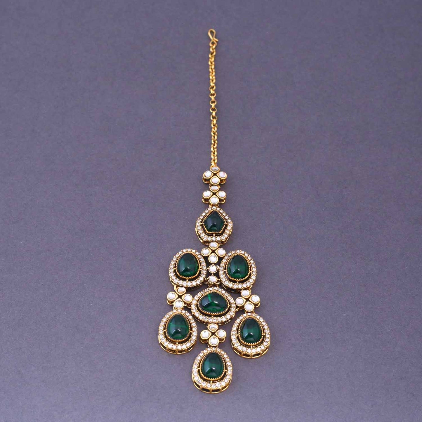 Emerald Madhura Semi-Bridal Jewellery Set