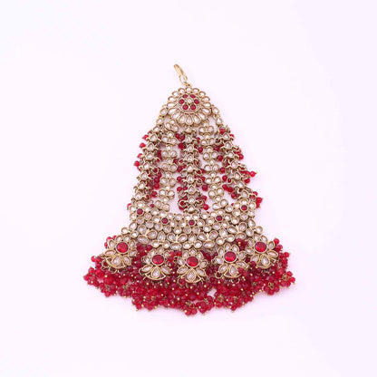 Maroon Shubani Bridal Jewellery Set