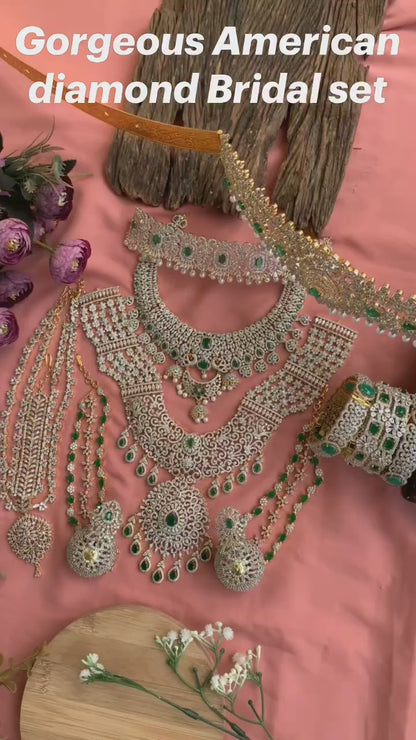 American Diamond Bridal jewellery sets Full Combo